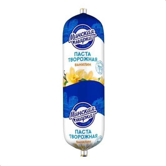 Паста творожная с ароматом ванилина, 5%, 0,4 кг, шт, туба, (Белоруссия)