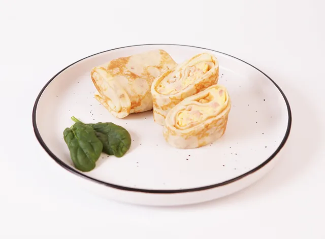 Блинчики с ветчиной и сыром