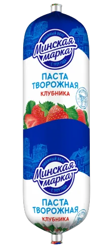 Паста творожная со вкусом клубники, 5%, 0,4 кг, шт, туба, (Белоруссия)